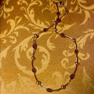 Elegant Brown and Gold Choker
